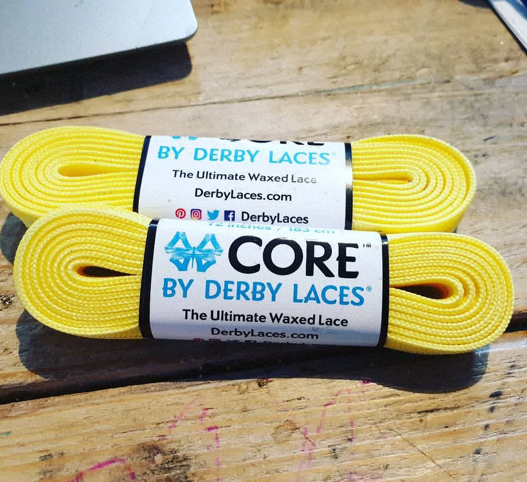 96''/244cm SOLID COLOUR Waxed Derby Laces
