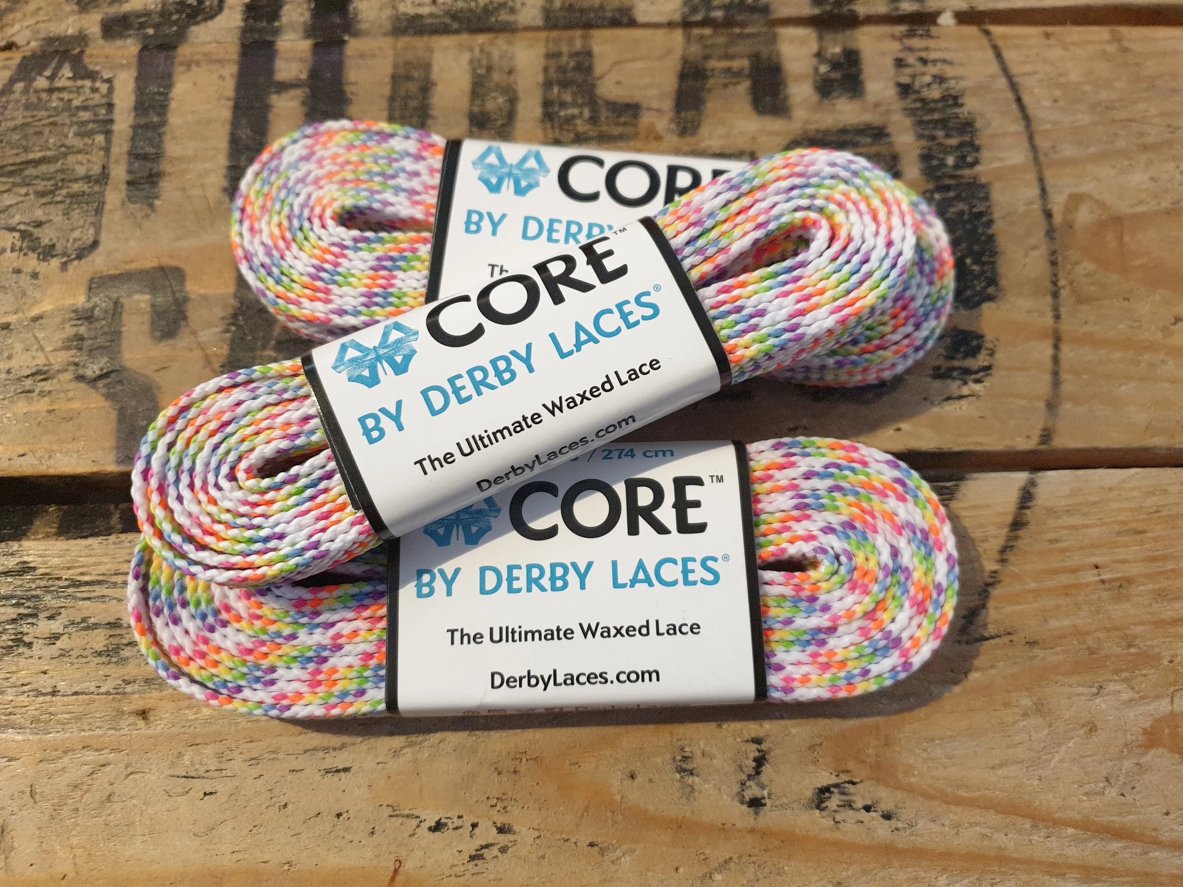 96''/244cm SOLID COLOUR Waxed Derby Laces