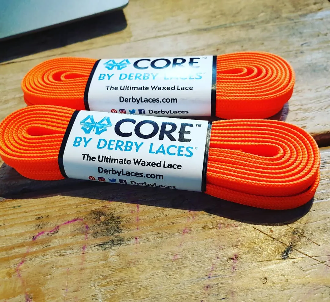 96''/244cm SOLID COLOUR Waxed Derby Laces