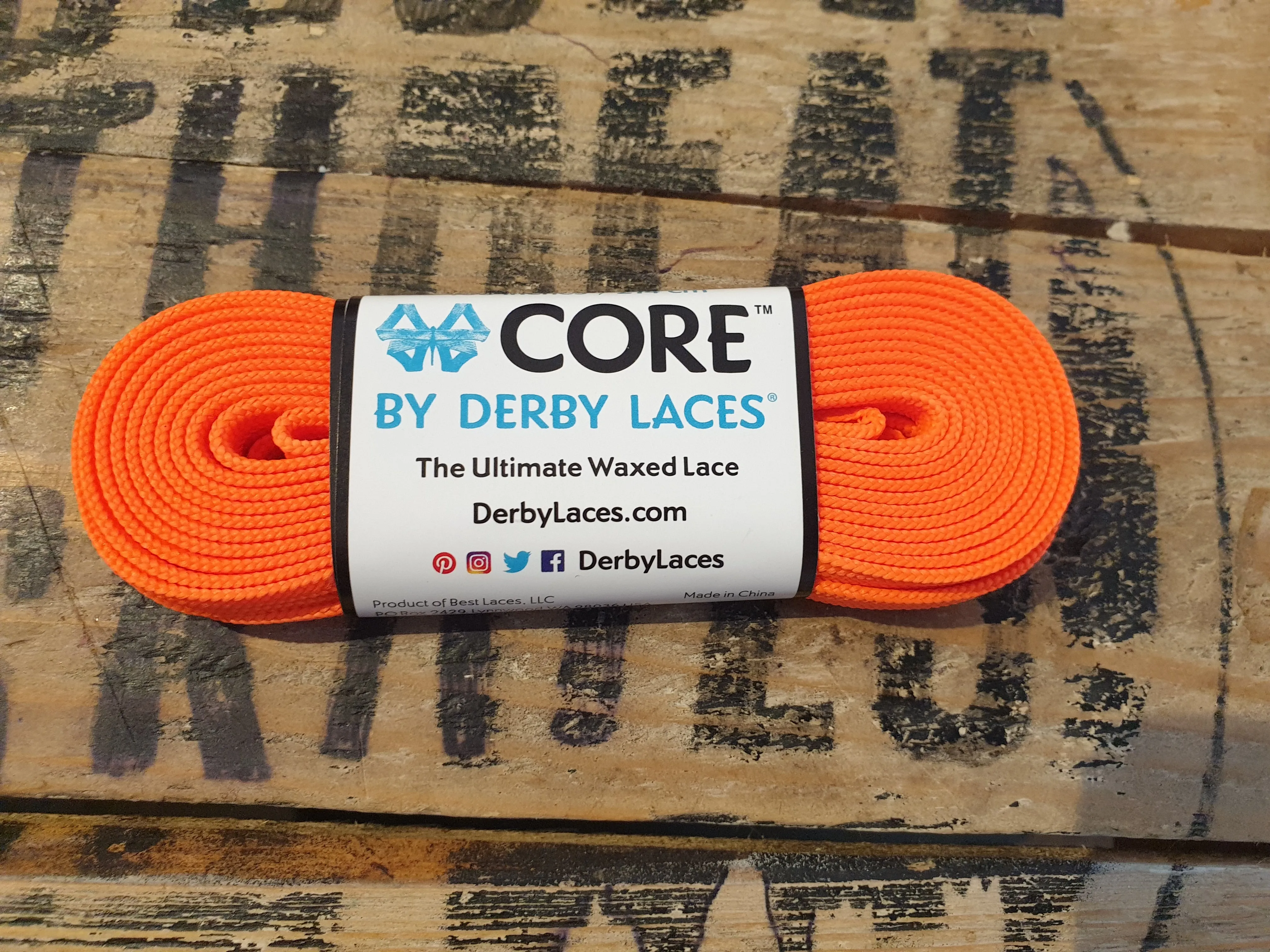 96''/244cm SOLID COLOUR Waxed Derby Laces