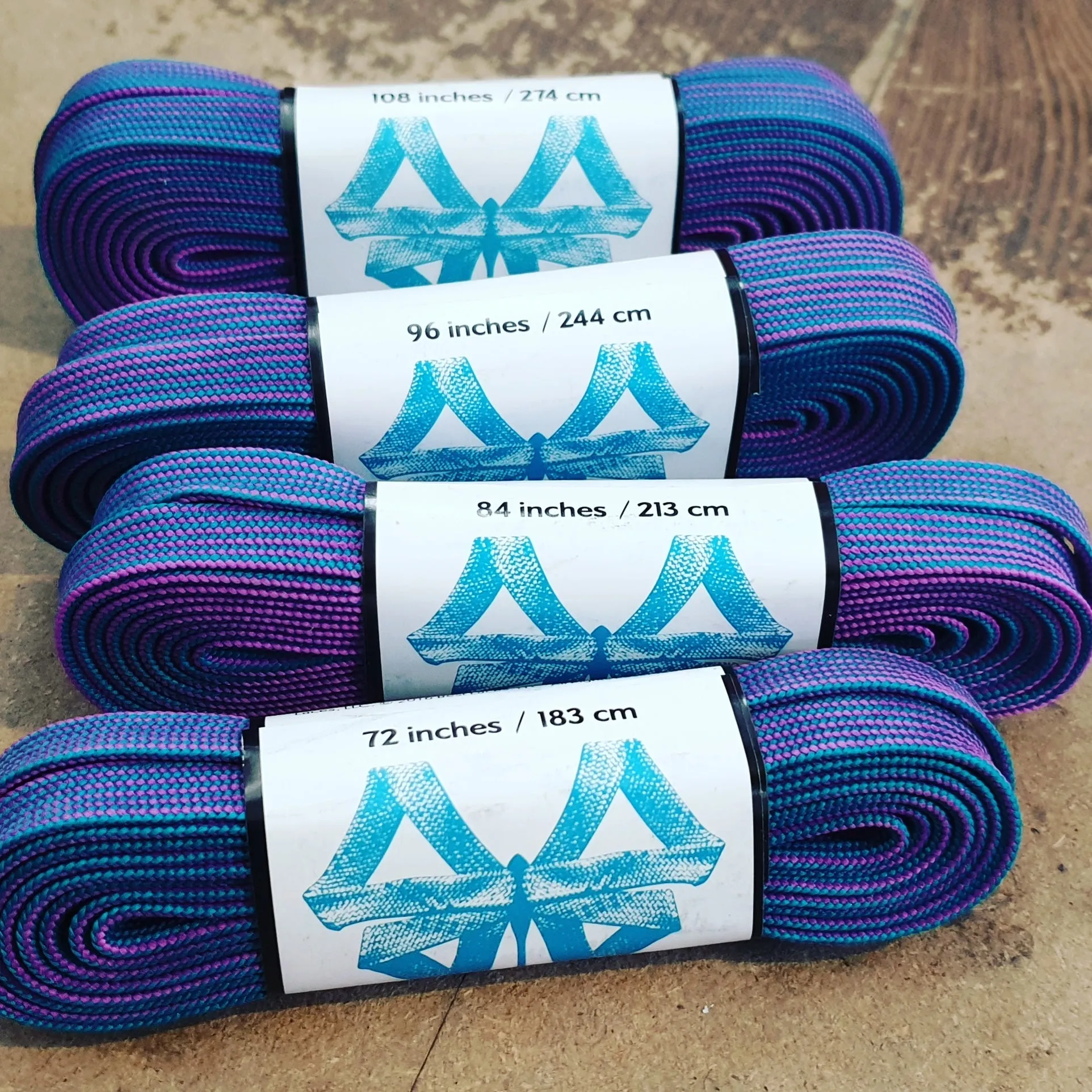 96''/244cm STYLE PATTERNED Waxed Derby Laces
