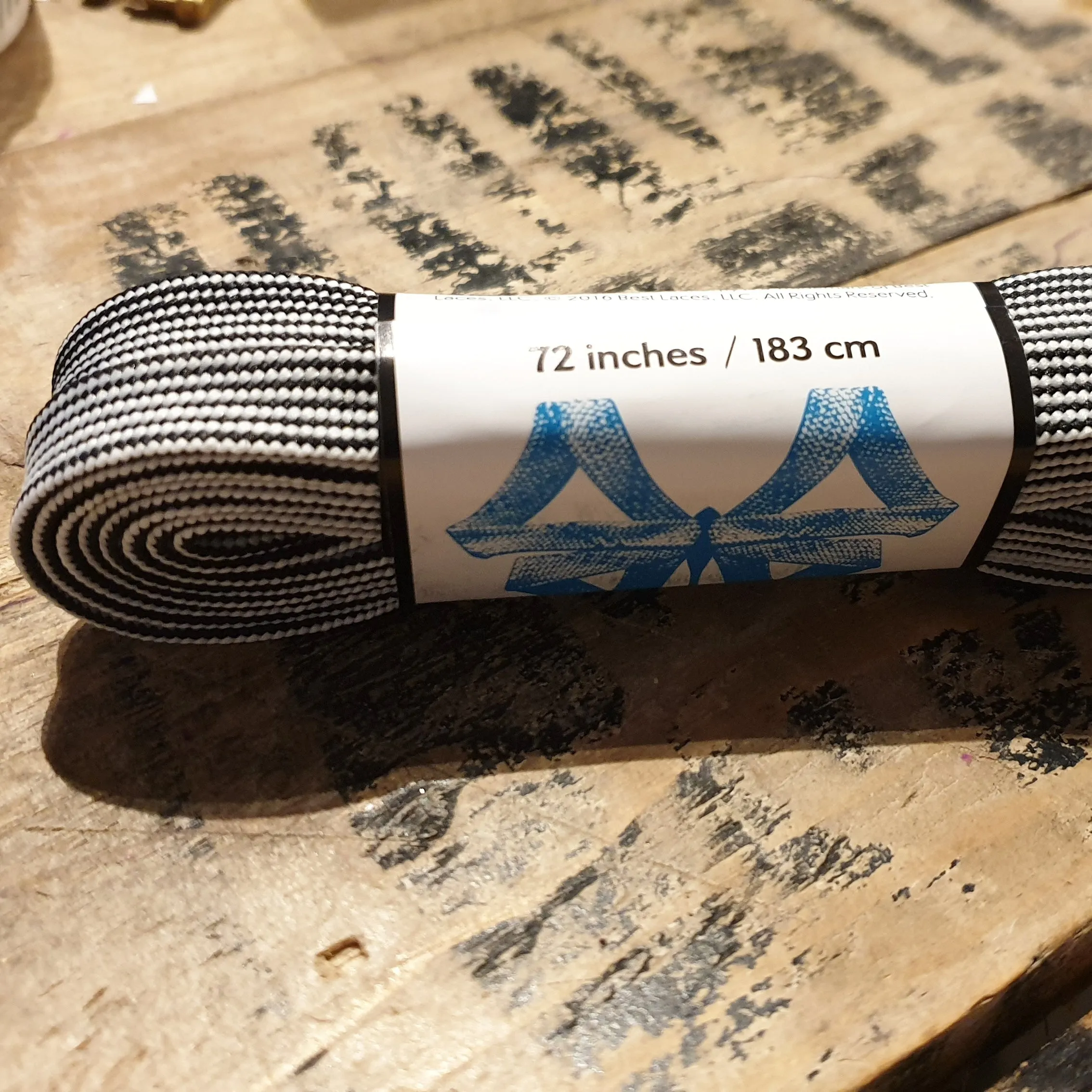 96''/244cm STYLE PATTERNED Waxed Derby Laces