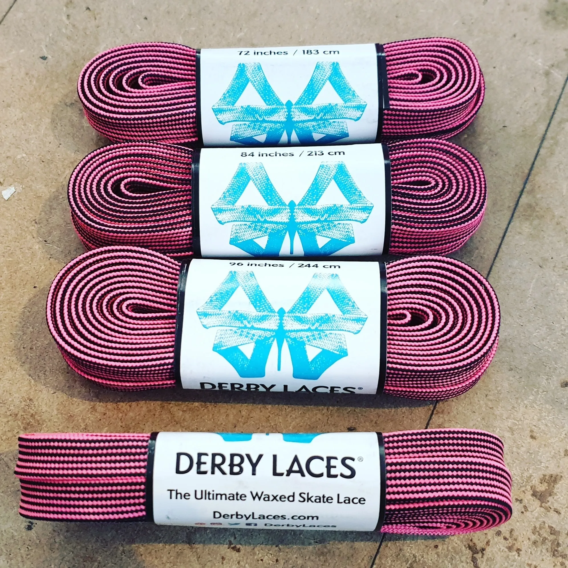 96''/244cm STYLE PATTERNED Waxed Derby Laces