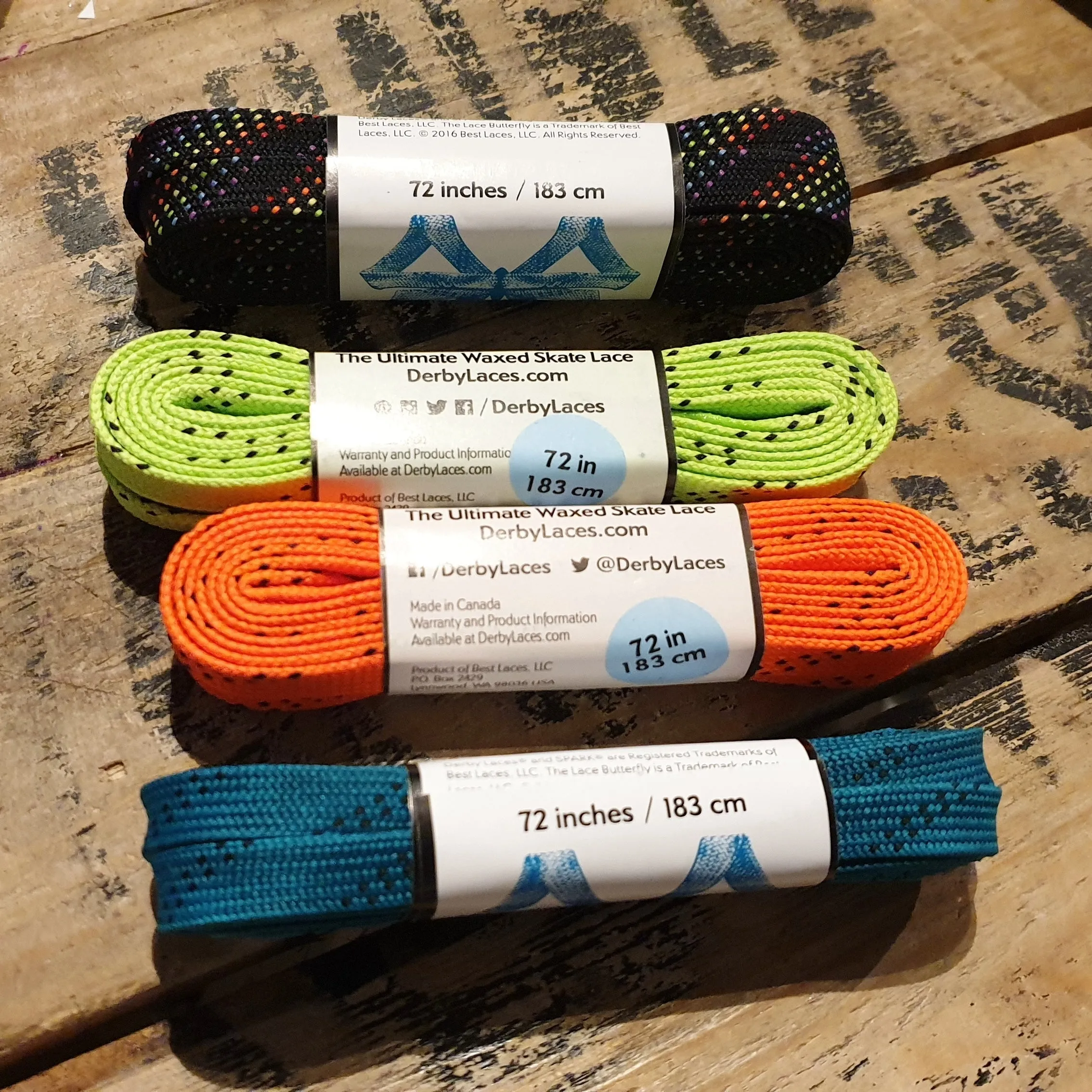 96''/244cm STYLE PATTERNED Waxed Derby Laces