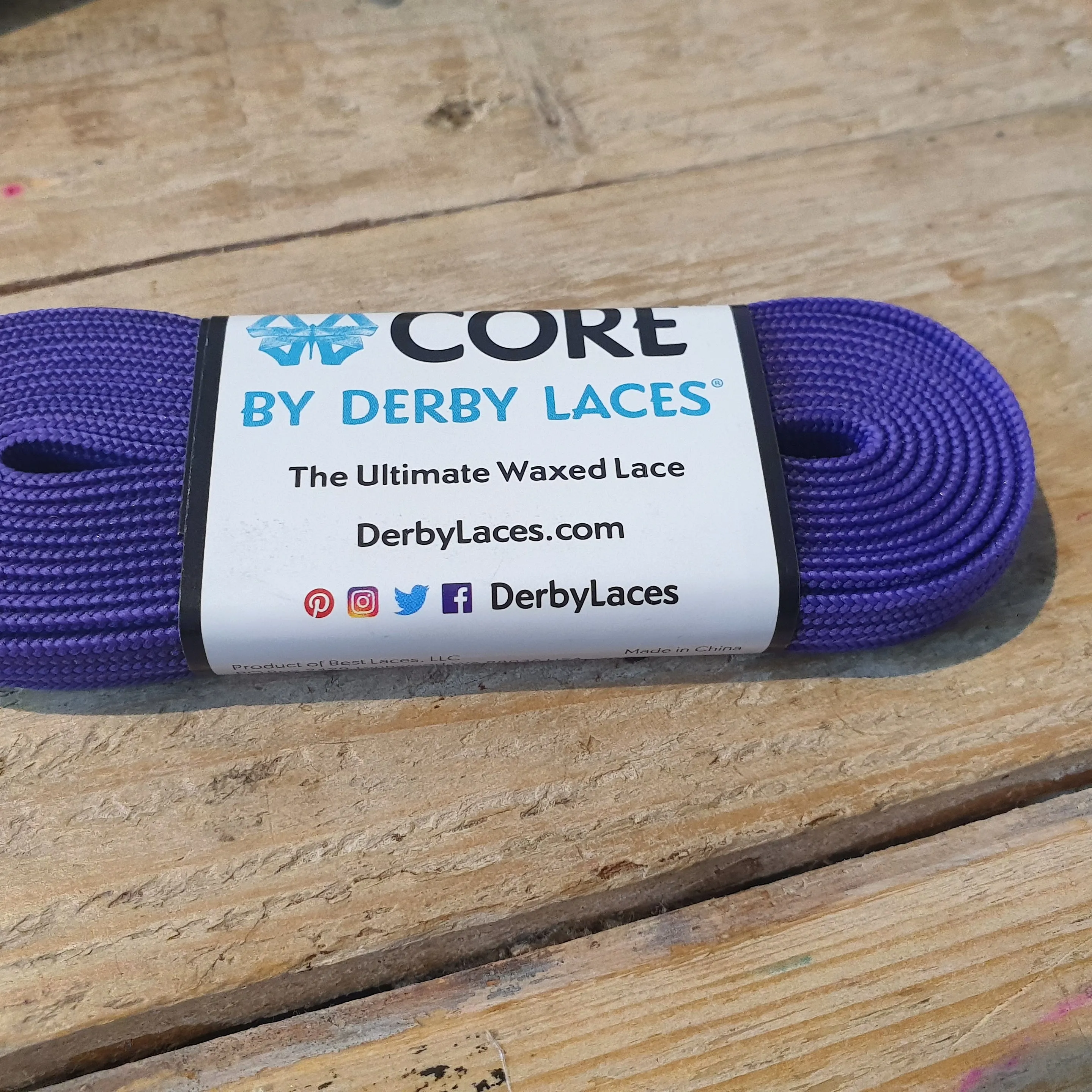 96''/244cm STYLE PATTERNED Waxed Derby Laces