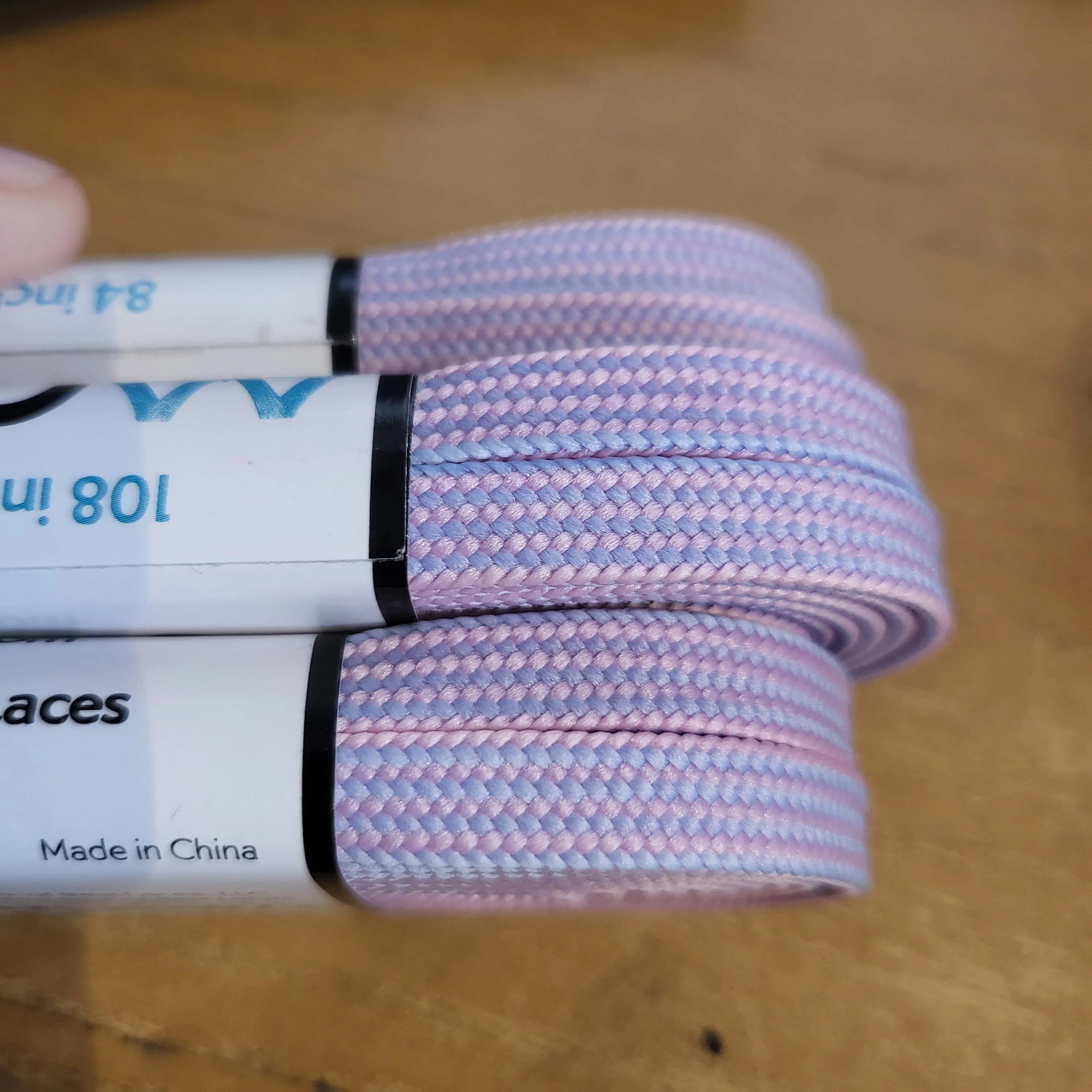 96''/244cm STYLE PATTERNED Waxed Derby Laces