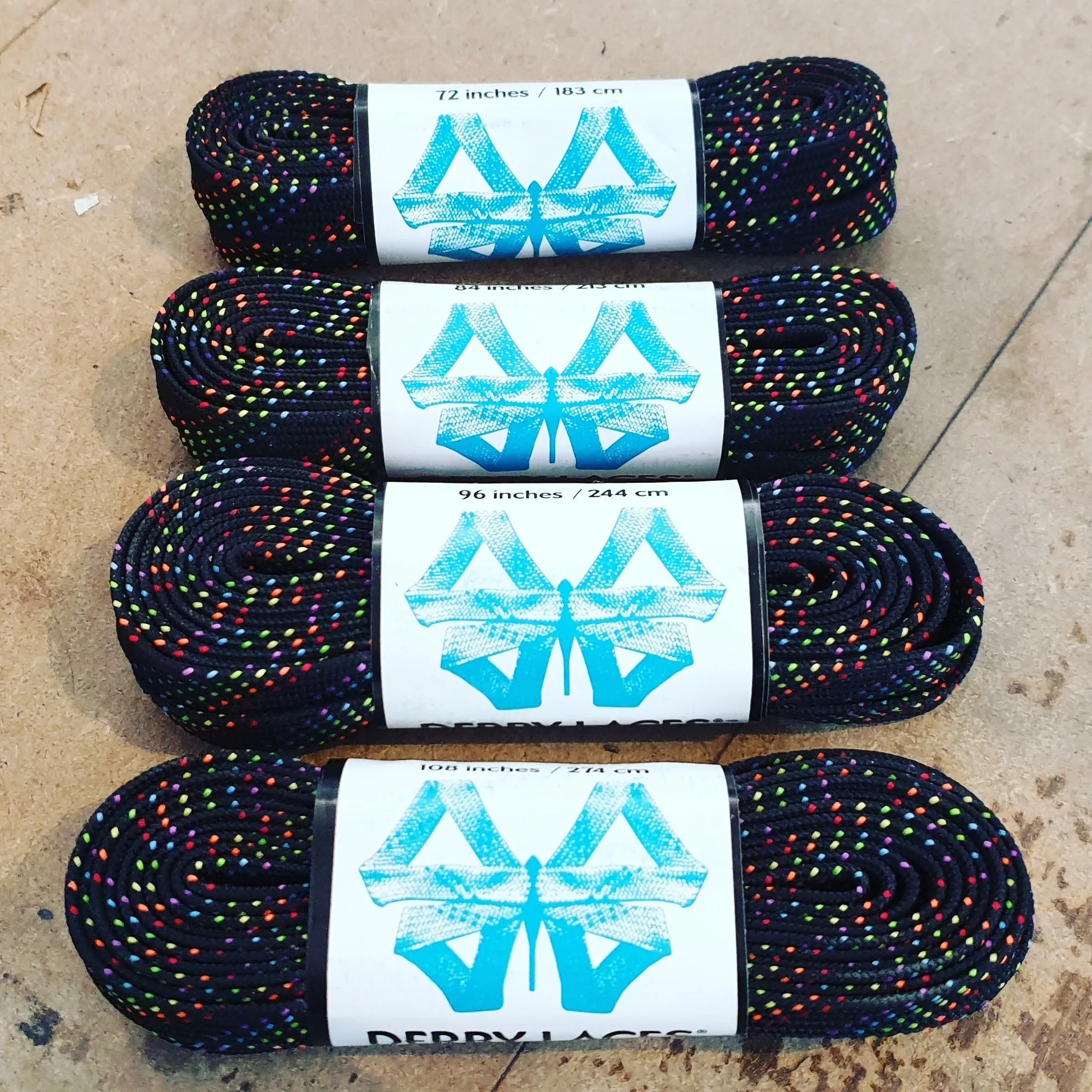 96''/244cm STYLE PATTERNED Waxed Derby Laces