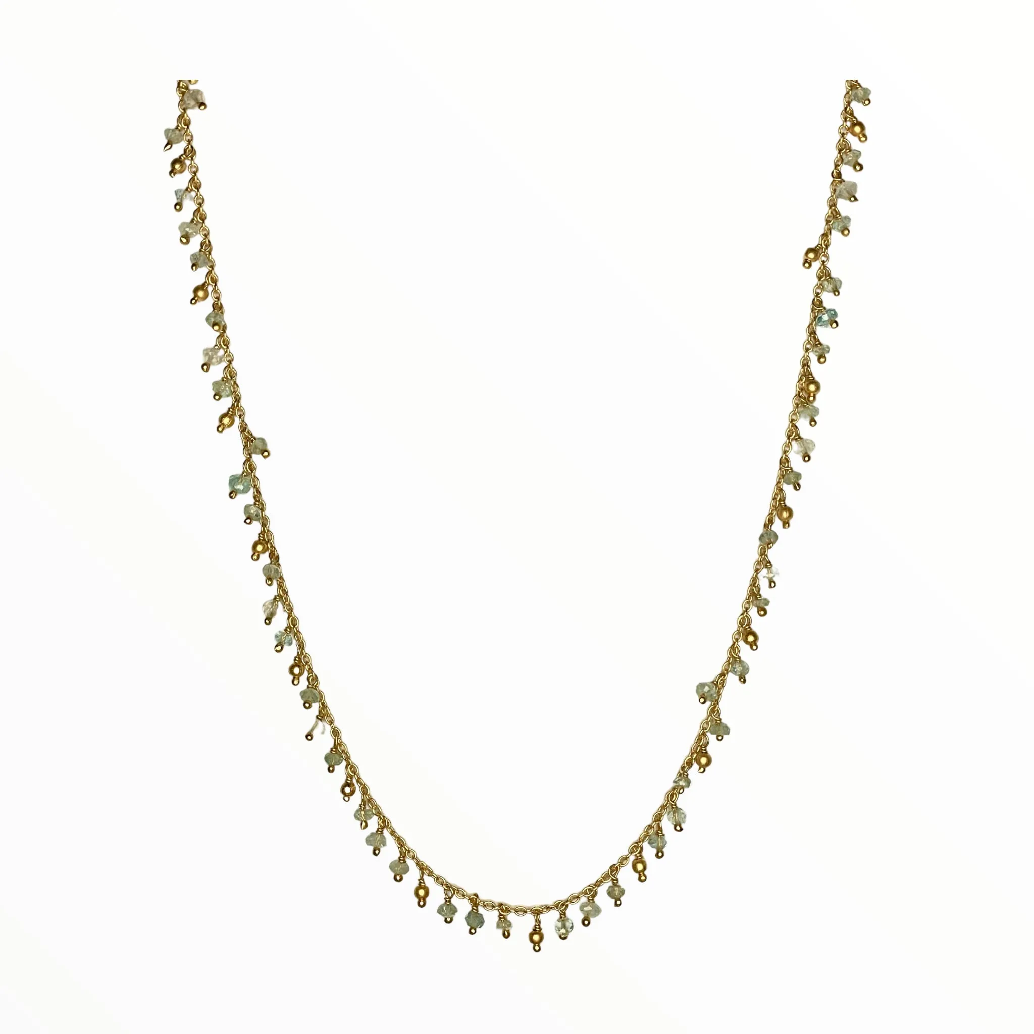 Aquamarine Bead Necklace