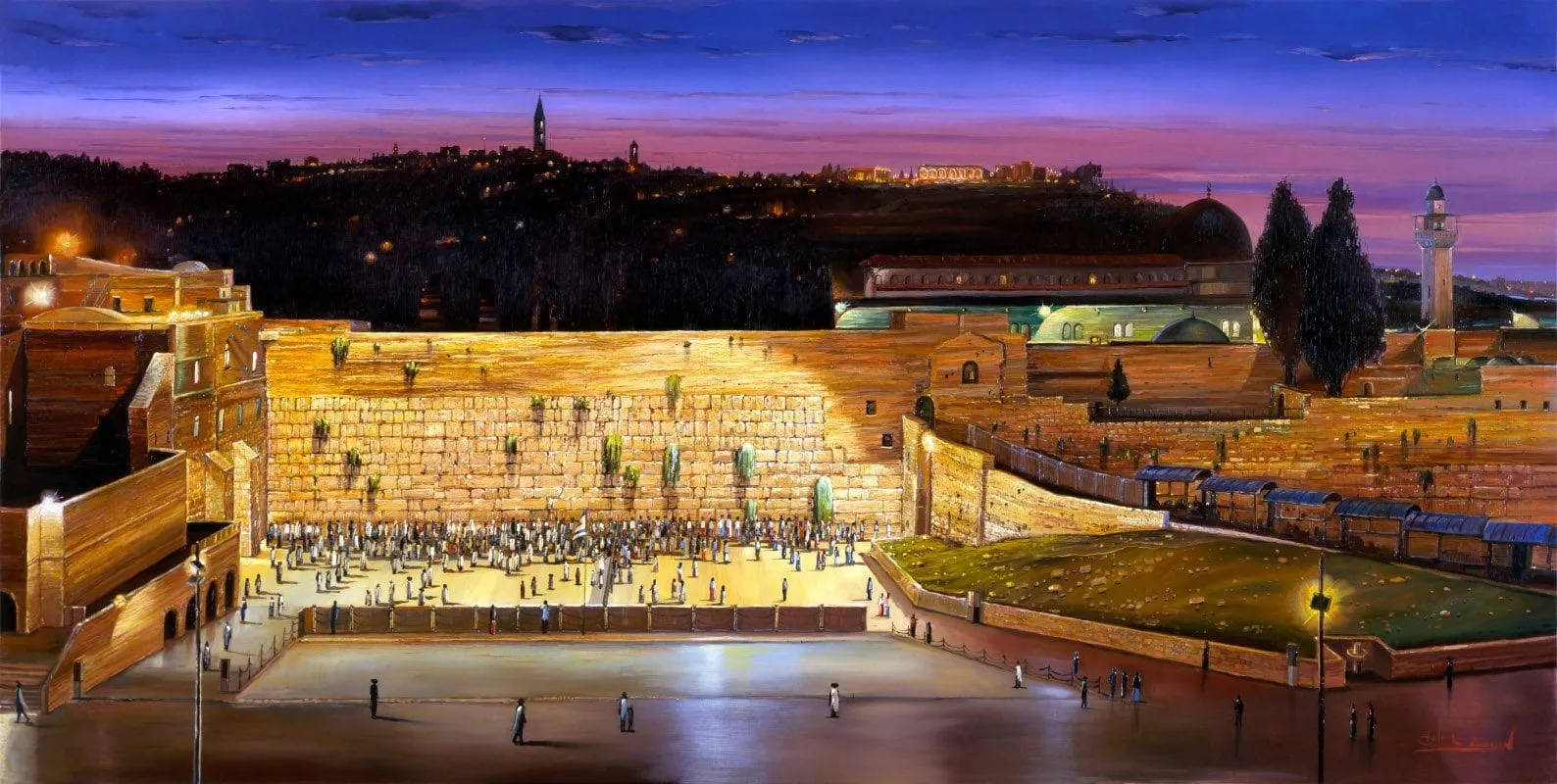 Art Work: A Night at the Kotel Canvas Original
