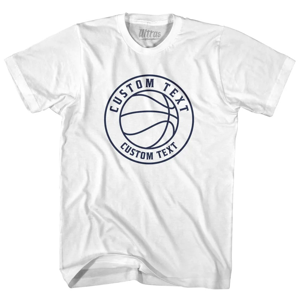 Basketball Custom Text Womens Cotton Junior Cut T-Shirt