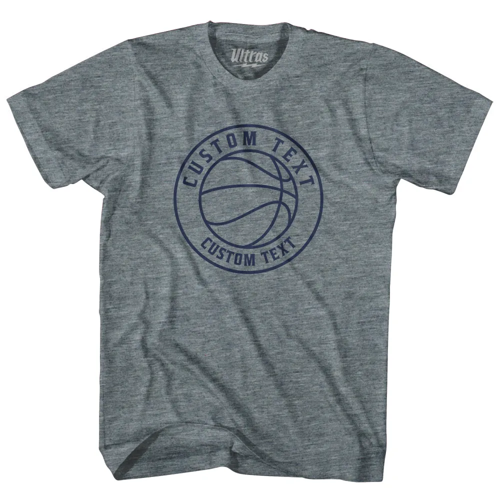 Basketball Custom Text Womens Tri-Blend Junior Cut T-Shirt