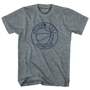 Basketball Custom Text Womens Tri-Blend Junior Cut T-Shirt