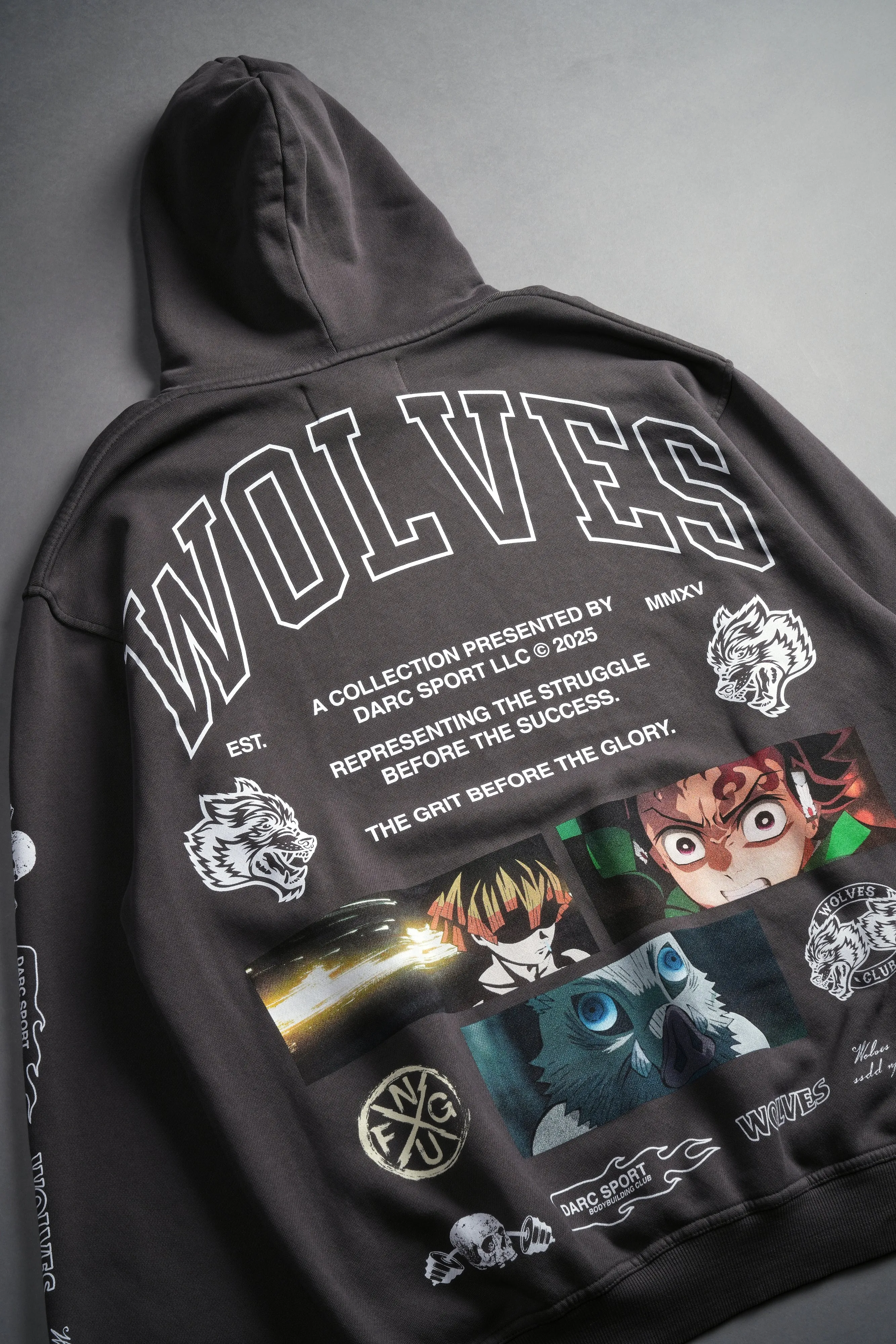 Don't Give Up "Pierce" Hoodie in Wolf Gray