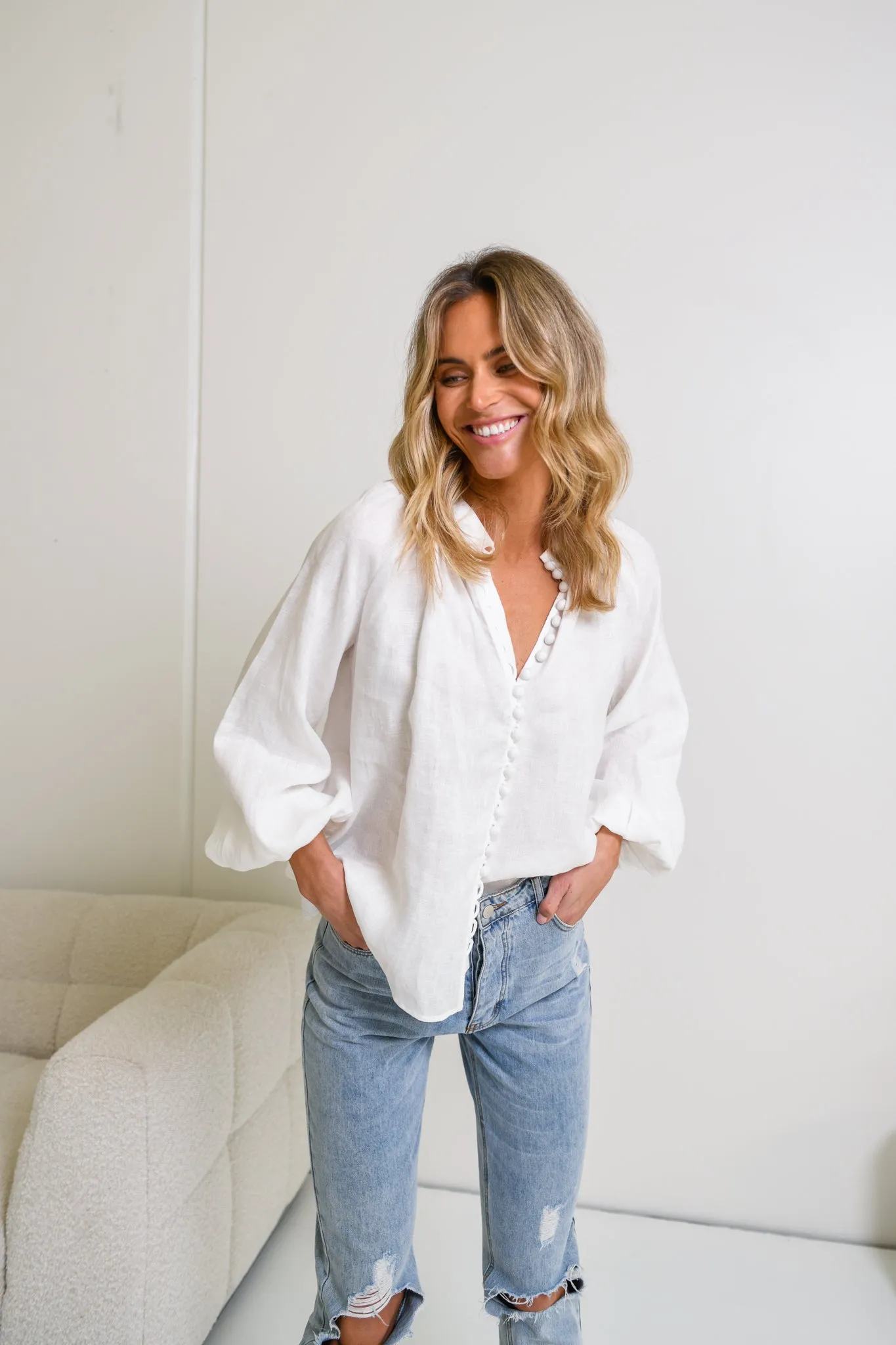 HANSEL BLOUSE- WHITE