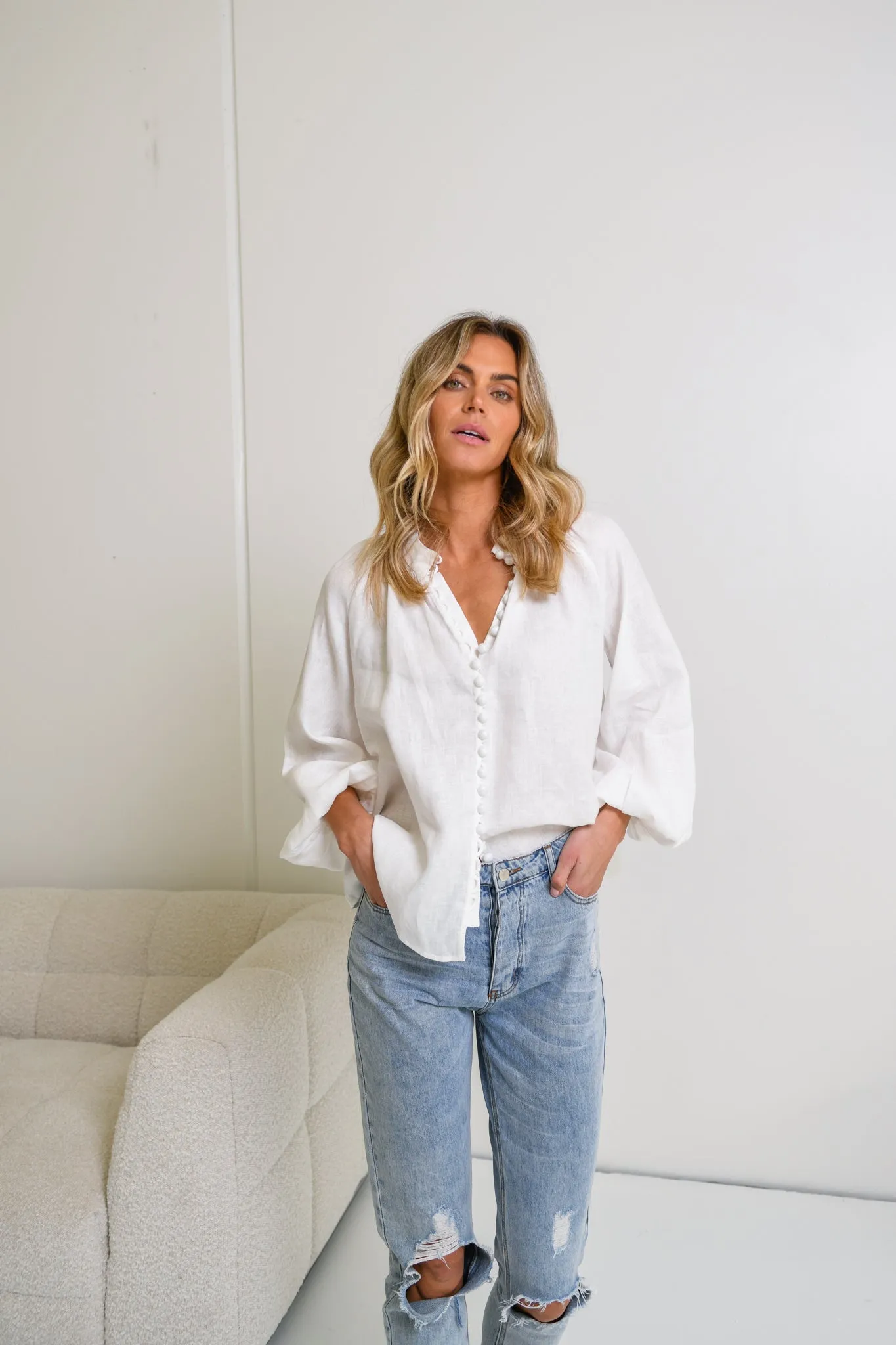 HANSEL BLOUSE- WHITE