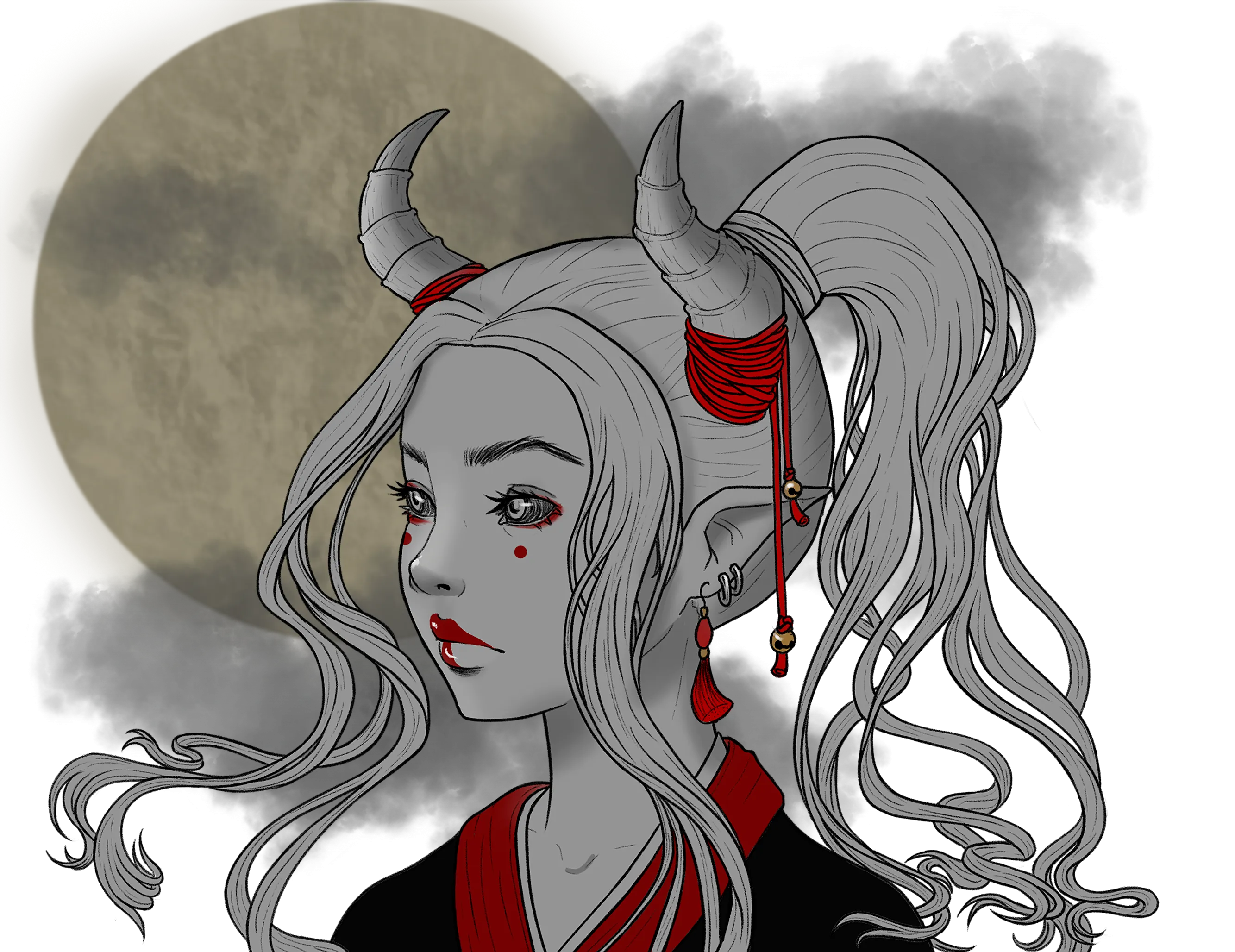 Oni Girl by Leticia Lobato - Poster