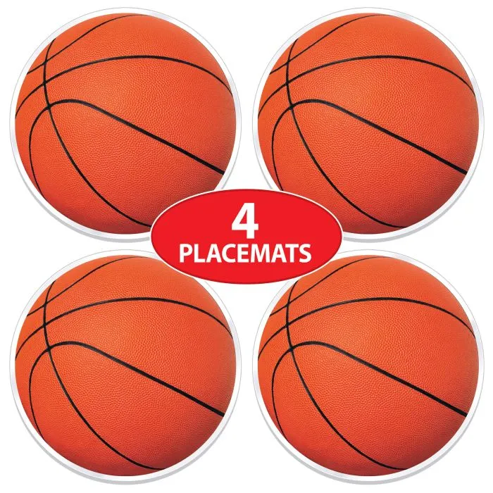 Plastic Basketball Placemats (4 per package)